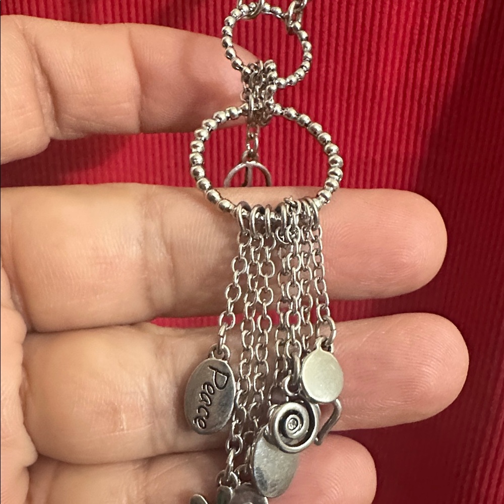 Elegant Silver Heart Charm Necklace